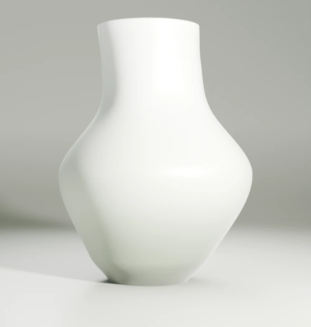 Wabi Pod Vase — studio portrait, matte cloud print